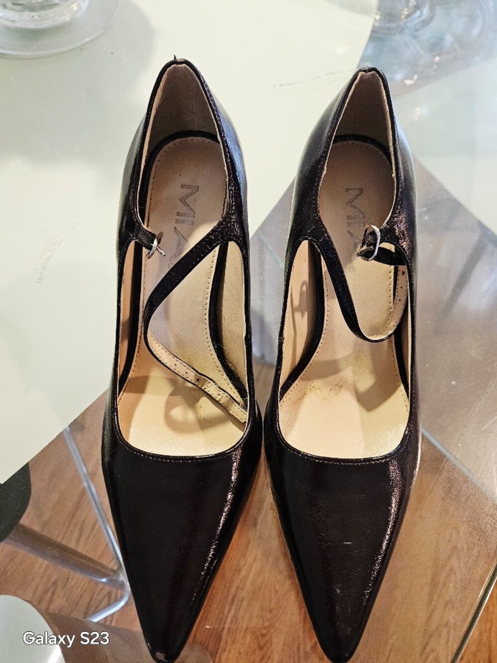Maroon High heels with strap
